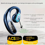 Auricular Bluetooth 5.5 de un solo oído F80 (azul), micrófono con cancelación de ruido ENC, sonido de alta fidelidad, batería larga con pantalla inteligente, luz de respiración, para Android