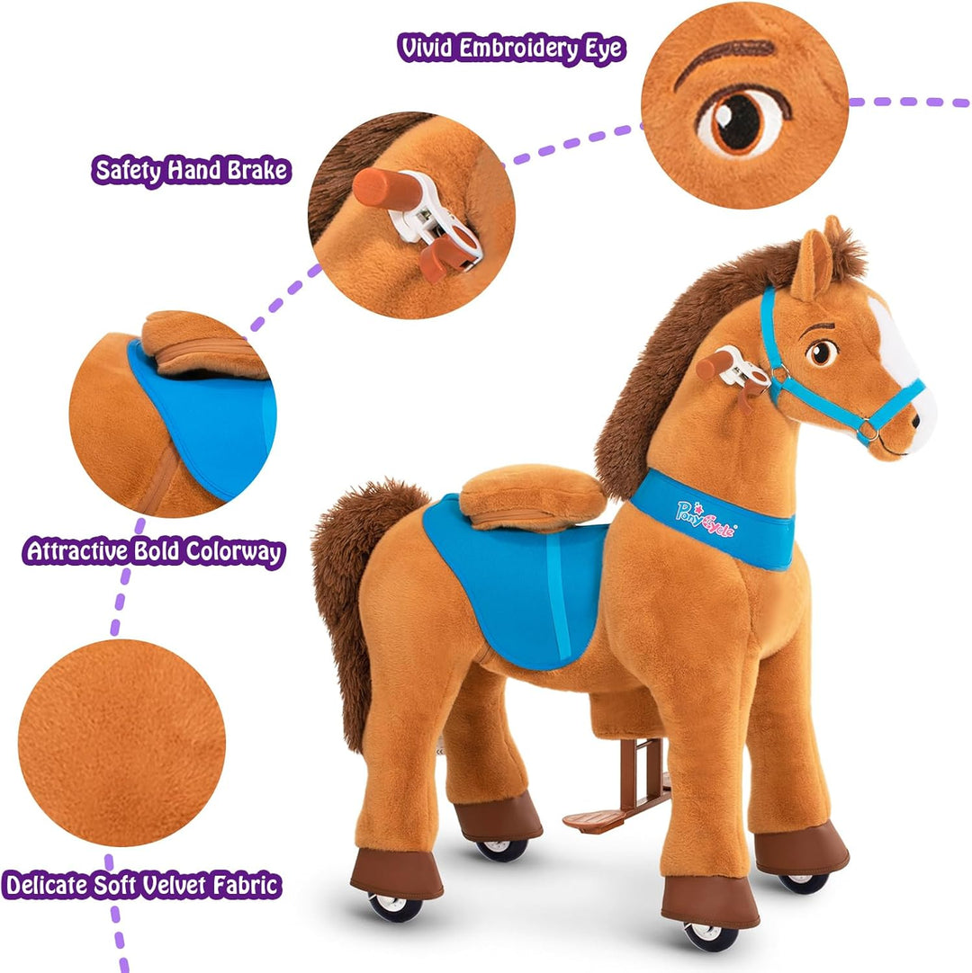 PonyCycle Caballo de montar a caballo para niños pequeños, juguete...