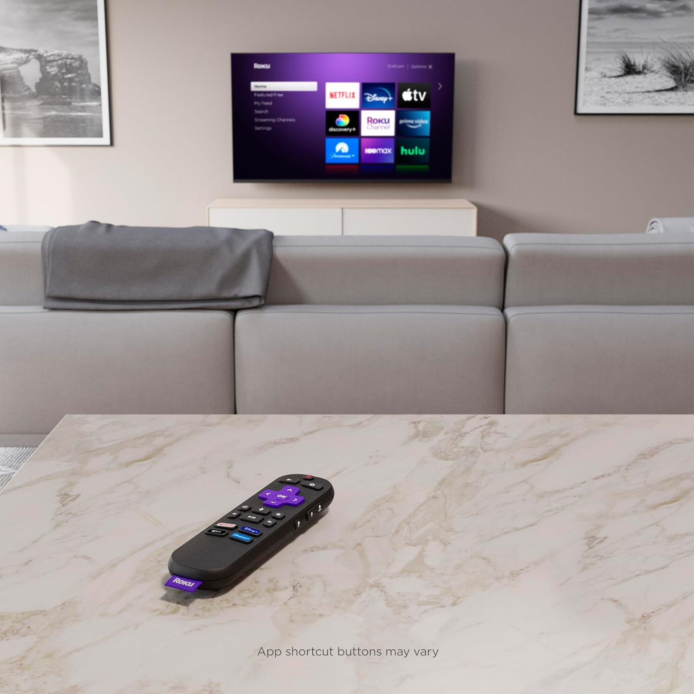 Roku Control remoto por voz control remoto de TV de