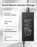WUKUR Cargador de scooter eléctrico de 546 V 2A para