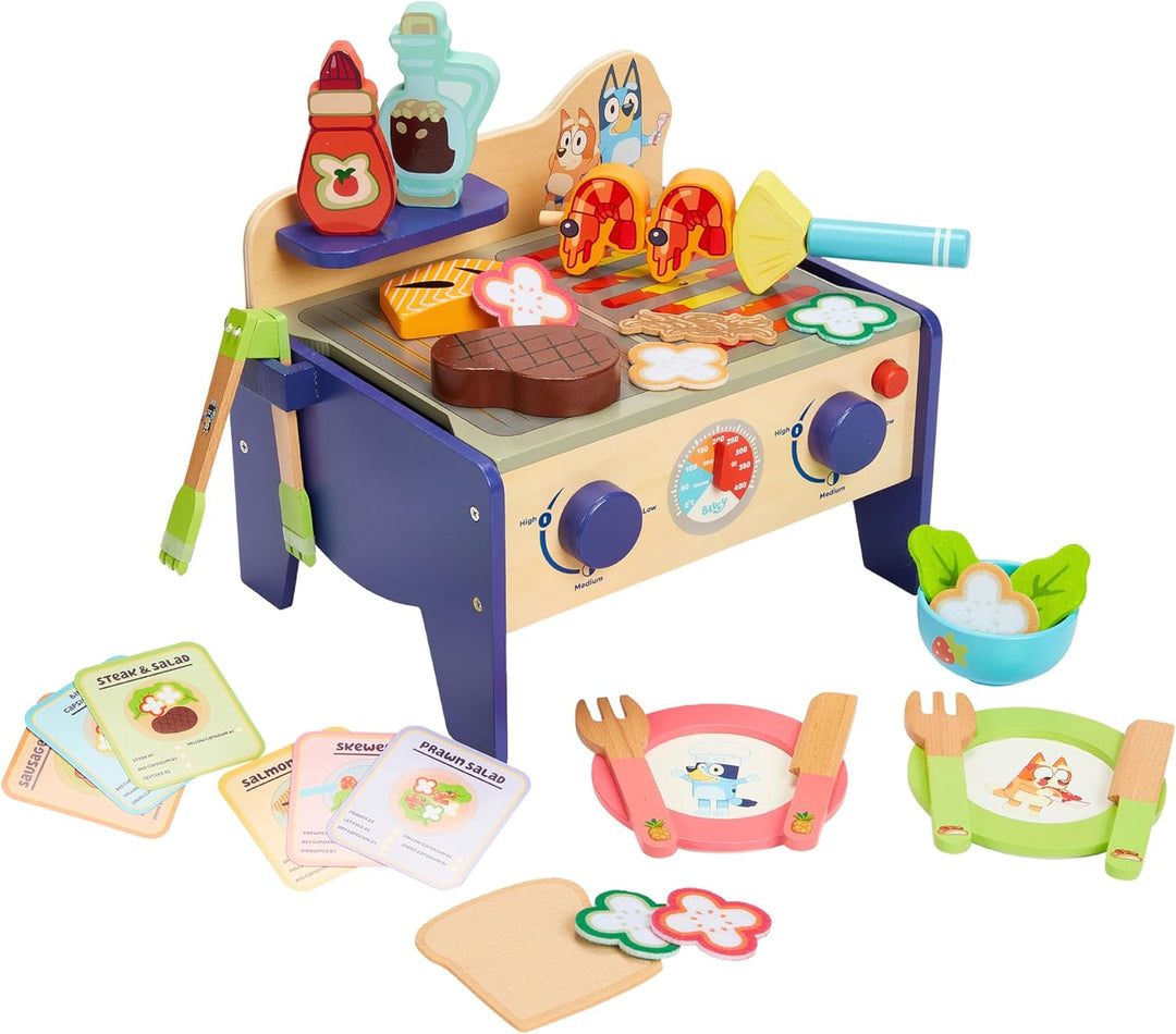 Bluey 8th Wonder - Juego de juguetes de madera para ensalada y barb...