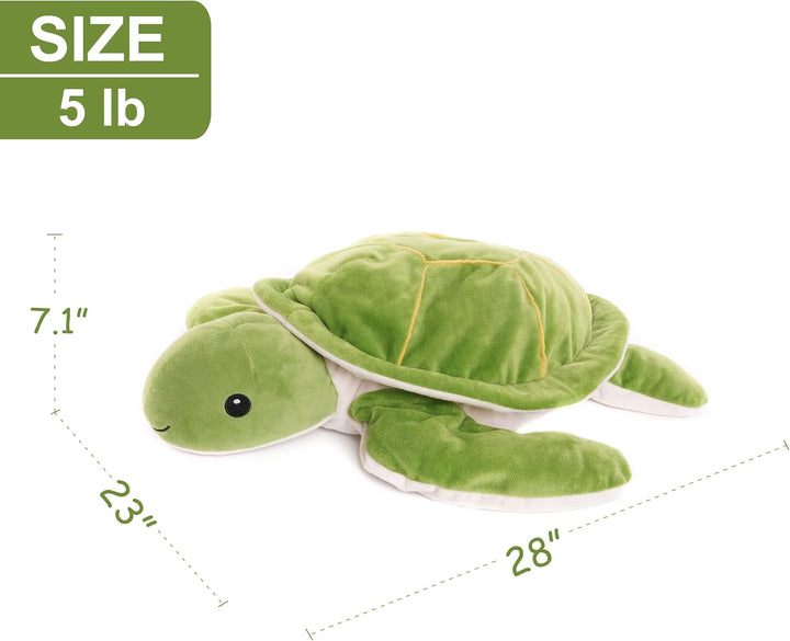 WEIGEDU Animal de Peluche Grande de Tortuga Marina con Peso, Juguet...