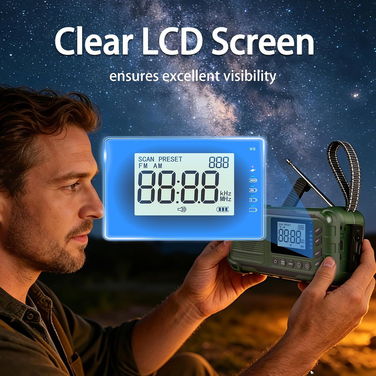 Radio meteorológico de emergencia NOAA, 10000mAh, radio solar con manivela y AM/FM
