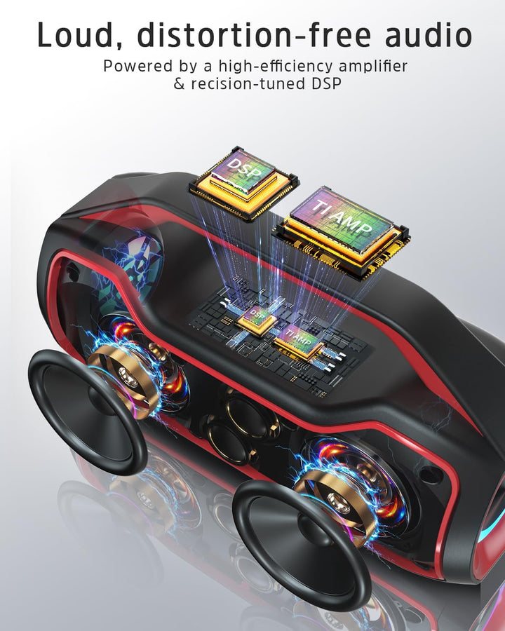 Altavoz Bluetooth portátil inalámbrico, sonido estéreo alto de 120...
