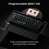 x XVX M67 Teclado inalámbrico 60% por ciento, teclado topográfico Q...