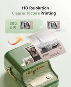 NIIMBOT Label Maker, B21 Pro 300DPI Impresora de pegatinas HD para fotos, verde