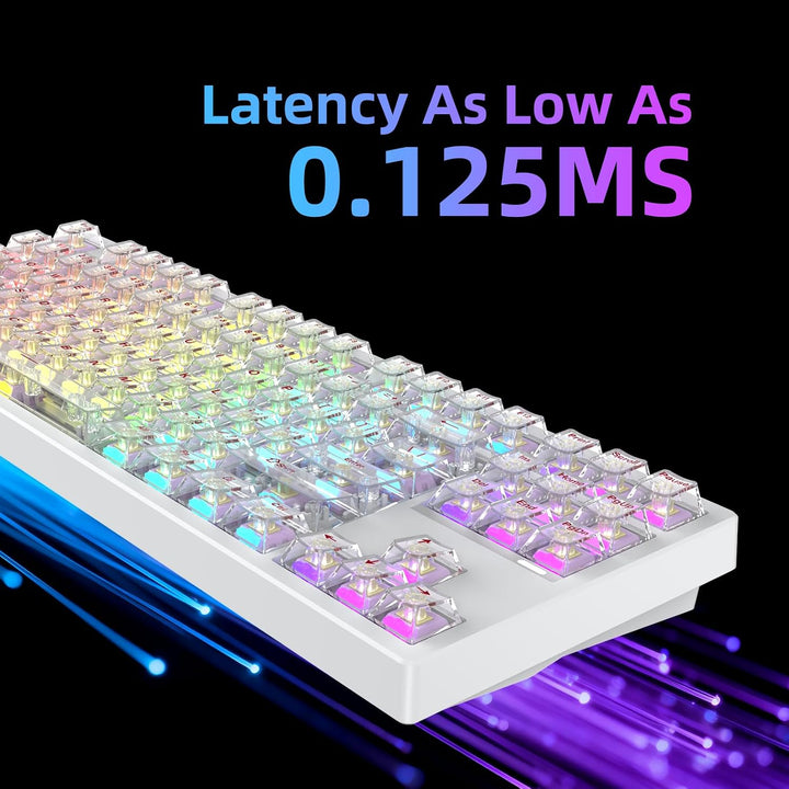 IROK Teclado mecánico con cable FE87 V2, doble tasa de sondeo de 8...