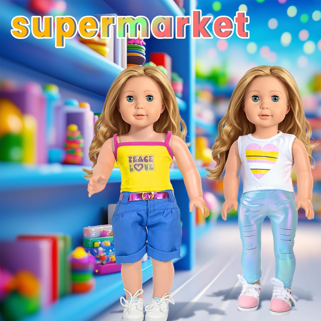 Accesorios de ropa de muñeca americana de 18 pulgadas, 18 piezas de...