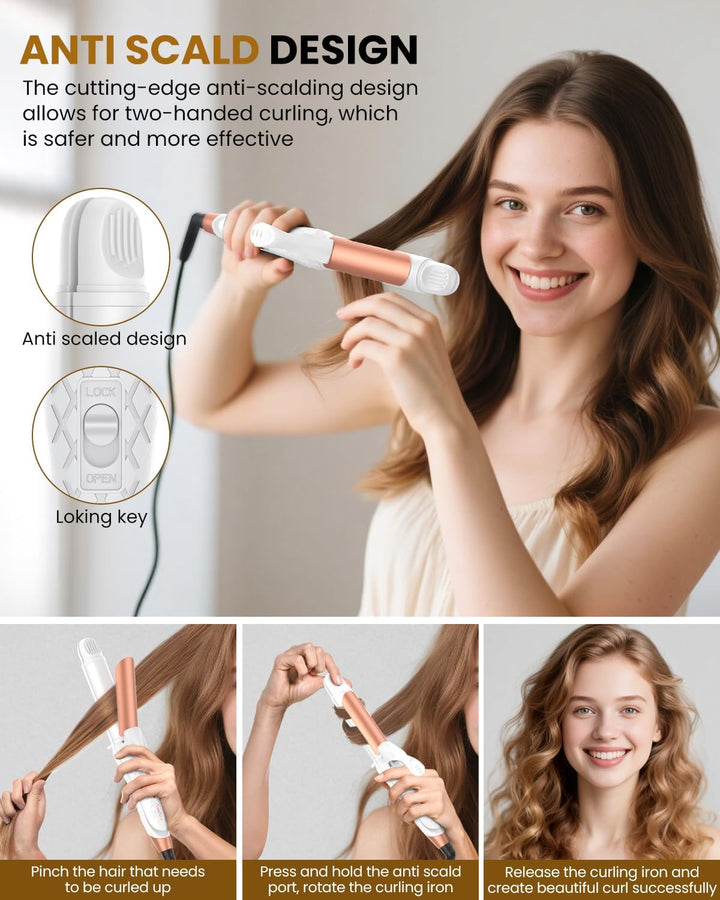 AMOVEE Plancha plana para el cabello 2 en 1, plancha en miniatura,...