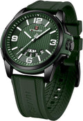 NAVIFORCE Reloj impermeable para hombres y mujeres, reloj de pulsera analógico con fecha automática, militar, deportivo, unisex, correa de silicona