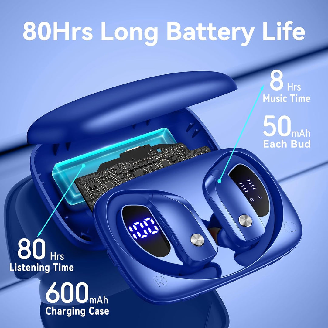 Auriculares inalámbricos bmani, auriculares con Bluetooth, 80 horas...