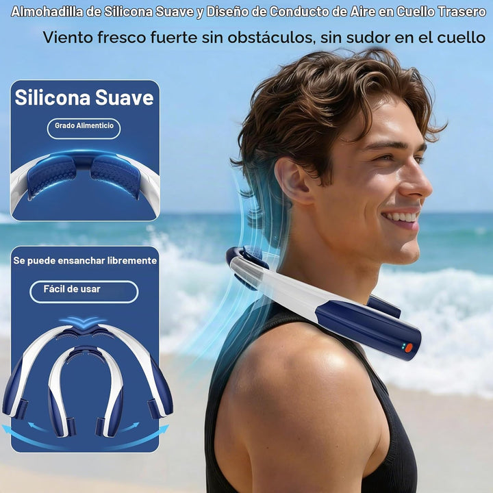 Elrerue Ventilador de cuello portátil, ventilador personal recargab...