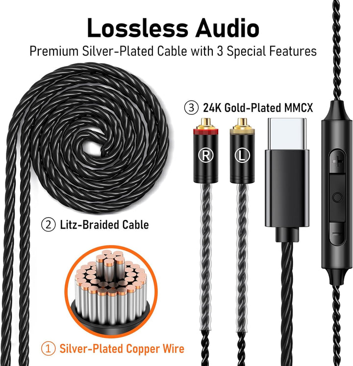 Vibes 202MC USB-C - Auriculares intraurales USBC HiFi para iPhone 1...