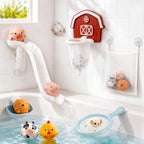 Juguetes de baño de animales de granja sin agujeros para niños de 1