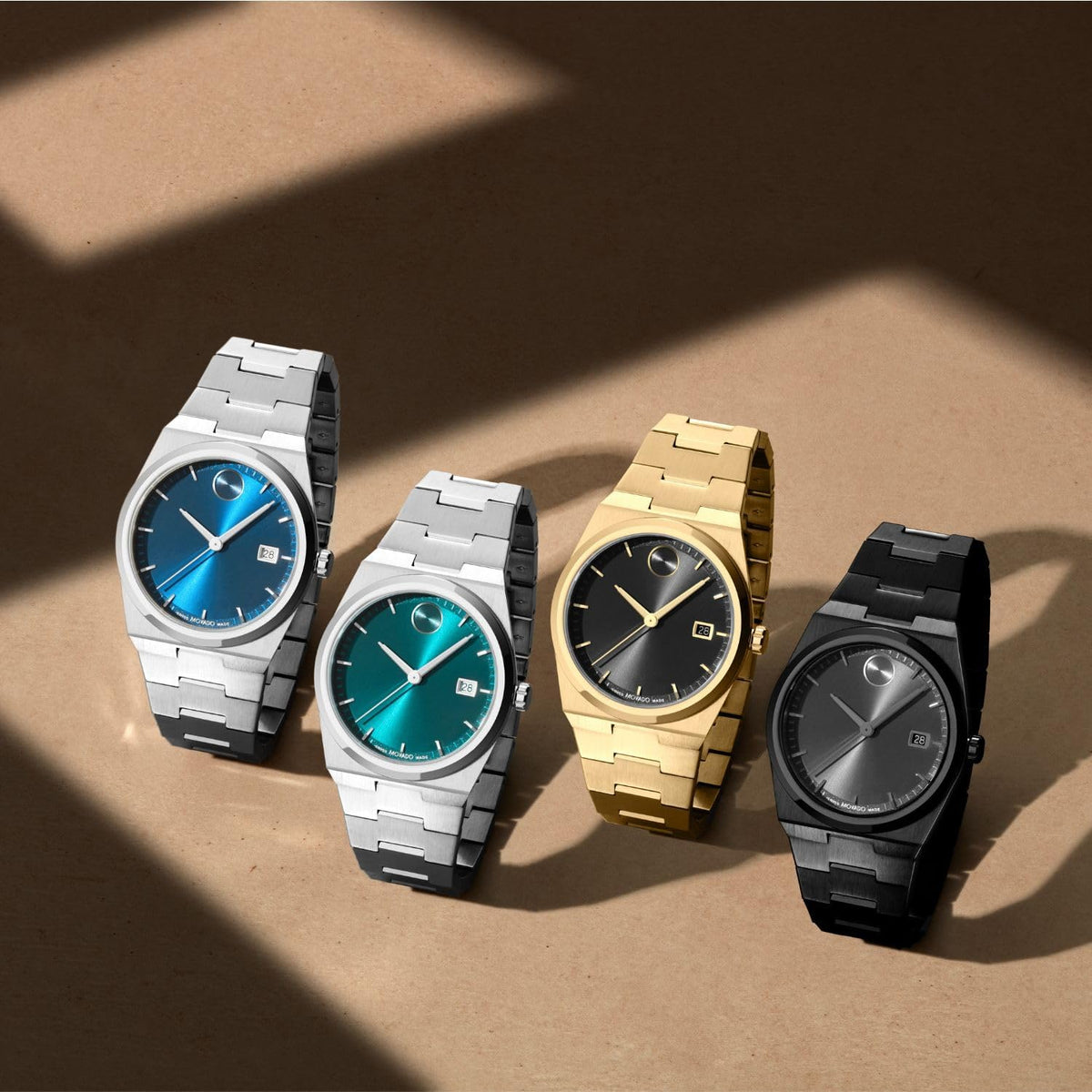 Movado Bold Quest Reloj de Hombre Deportivo - Movimiento Suizo de Cuarzo, Correa de Acero Inoxidable con Enlace - Resistencia al Agua 5 ATM - Reloj de Lujo para Él - 40mm