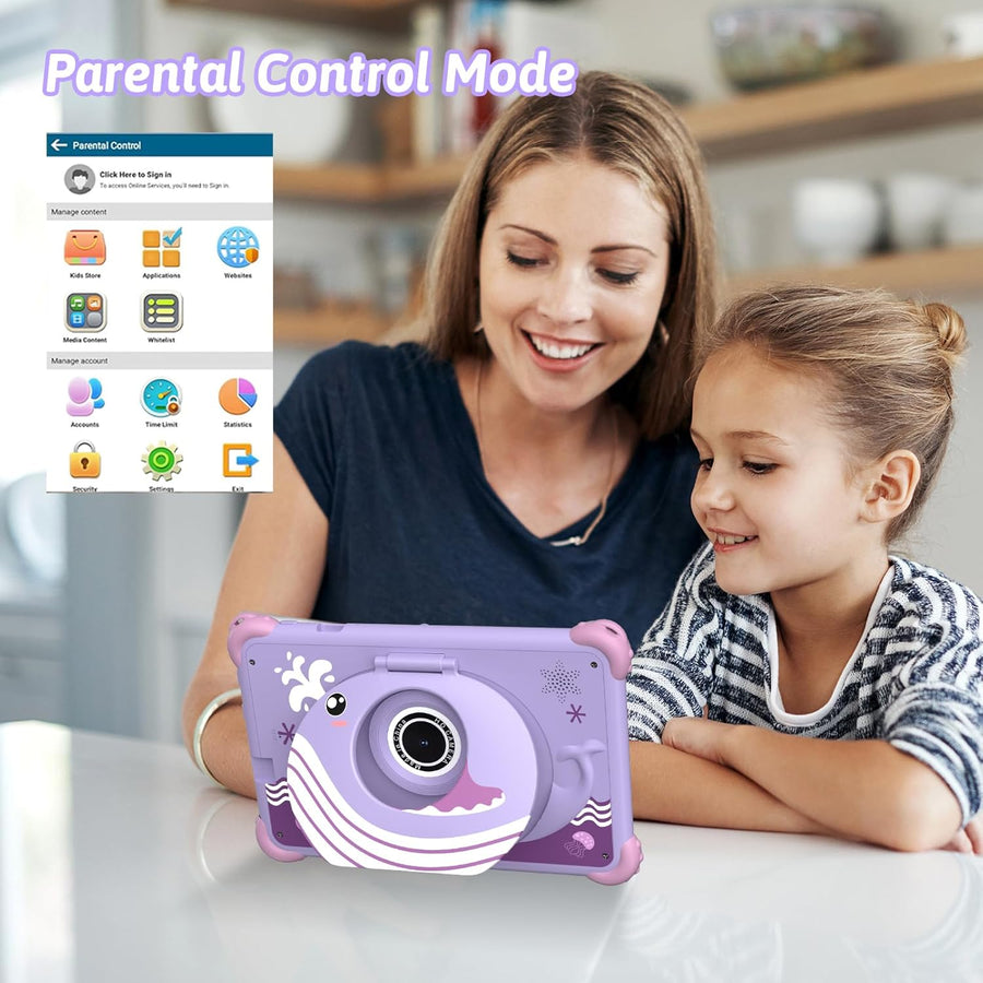 Tablet infantil de 7 pulgadas para niños pequeños, Android 12, 4 GB...