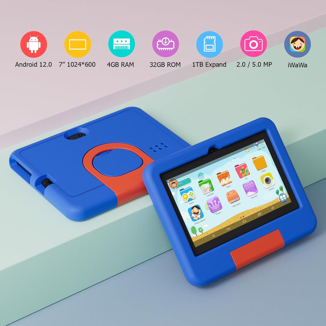 Tablet para niños, tableta Android de 7 pulgadas para niños, 4GB RA...