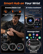 Reloj inteligente militar para hombre con GPS y mapas fuera de línea