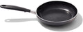 OXO Sartén antiadherente de 8 pulgadas, mango de silicona sin BPA, apto para lavavajillas y horno, sartén de cerámica sin PFAS, color negro