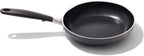 OXO Sartén antiadherente de 8 pulgadas, mango de silicona sin BPA, apto para lavavajillas y horno, sartén de cerámica sin PFAS, color negro