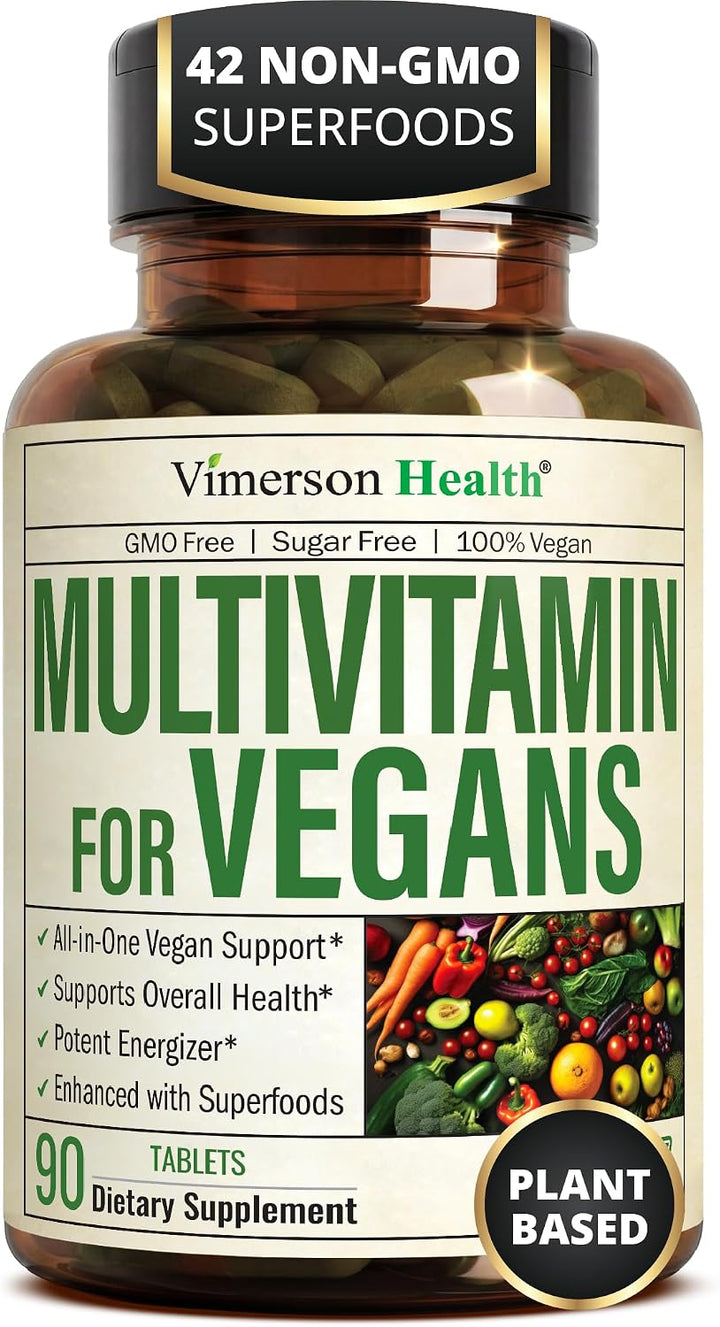 Multivitamínico vegano para mujeres y hombres, multivitaminas esenc...