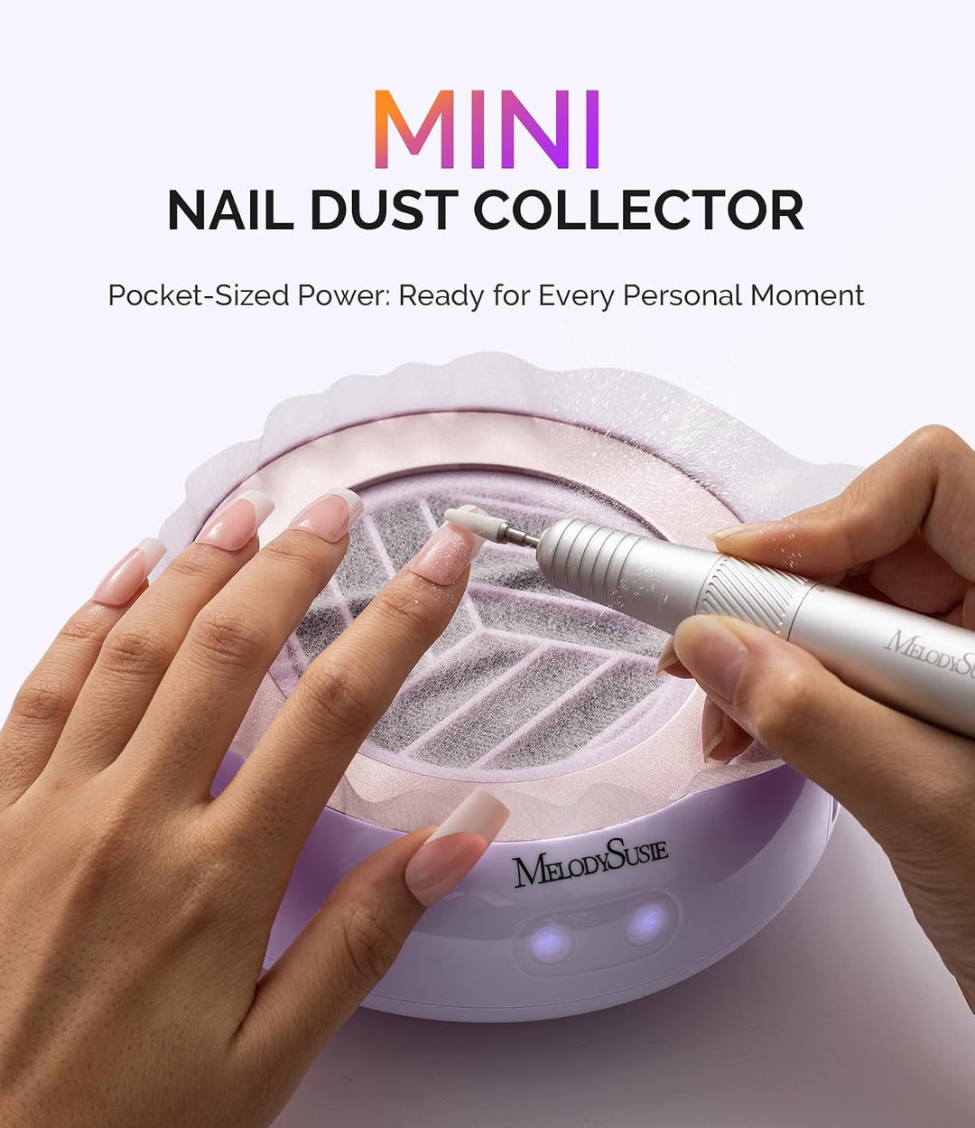 MelodySusie HProA - Colector de polvo de uñas de tamaño bolsillo co...