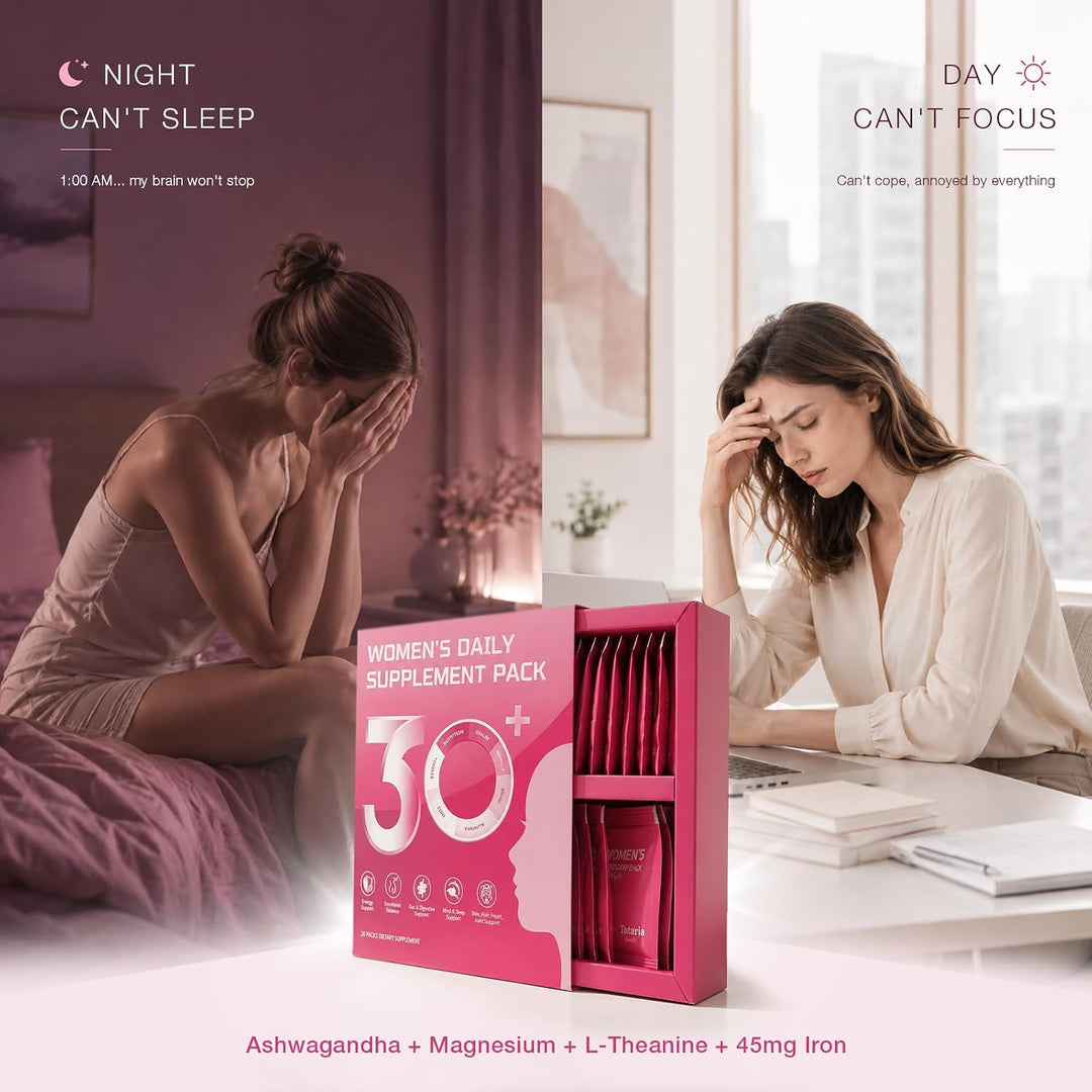 Totaria Multivitamínico para mujeres con vitamina A, B, C, D3, E, K...