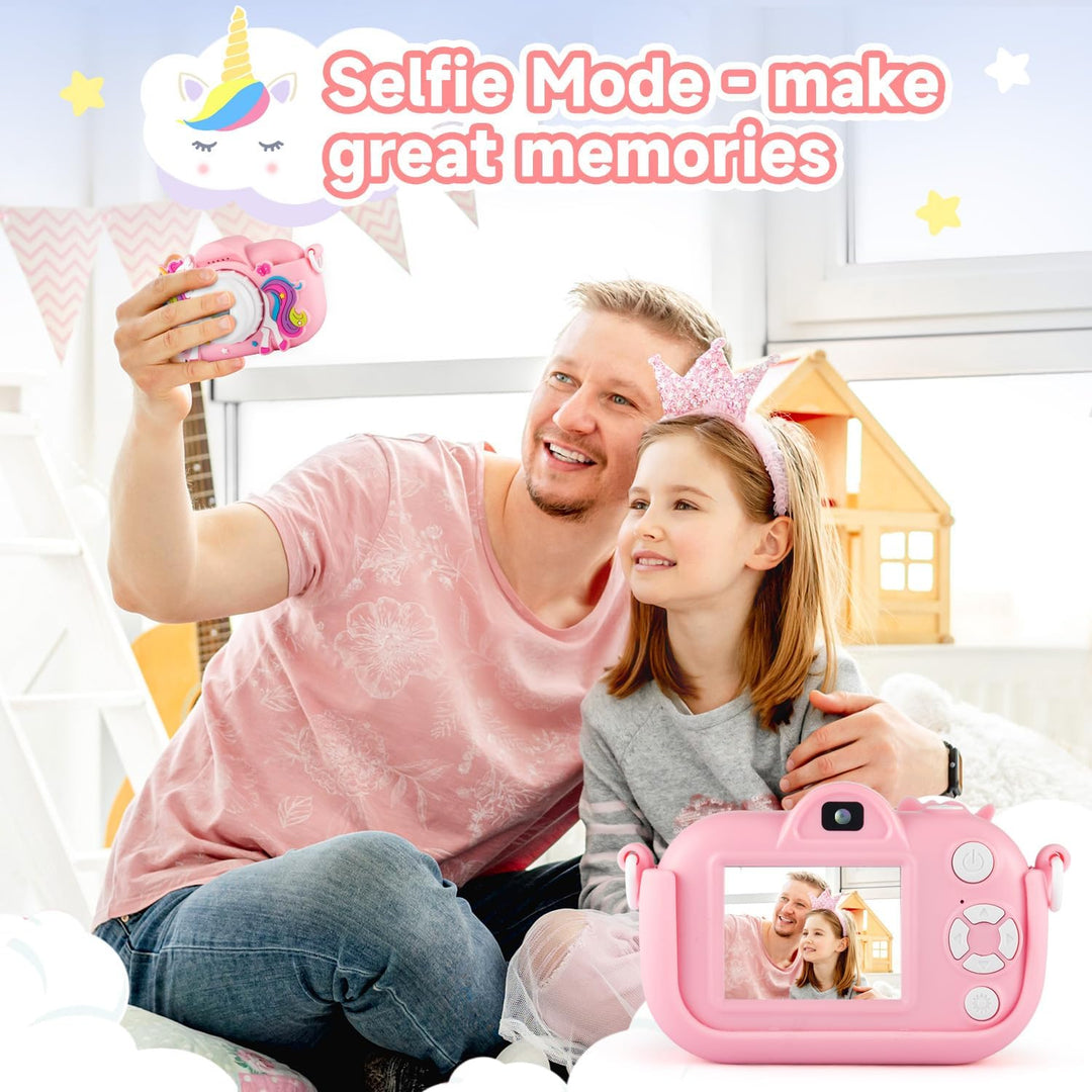 MAVOKIS Cámara digital para niños de 3 a 8 años, cámara 1080P para...