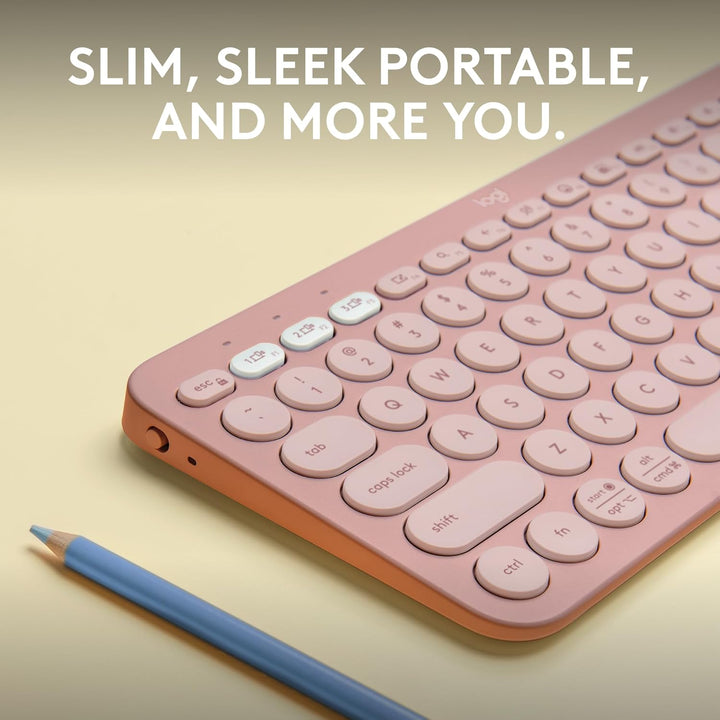 Logitech Pebble Keys 2 K380s, teclado inalámbrico Bluetooth multidi...