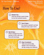 BeMe Multivitaminas líquidas para mujeres, 10.5 Fl Oz, Naranja - Mujer