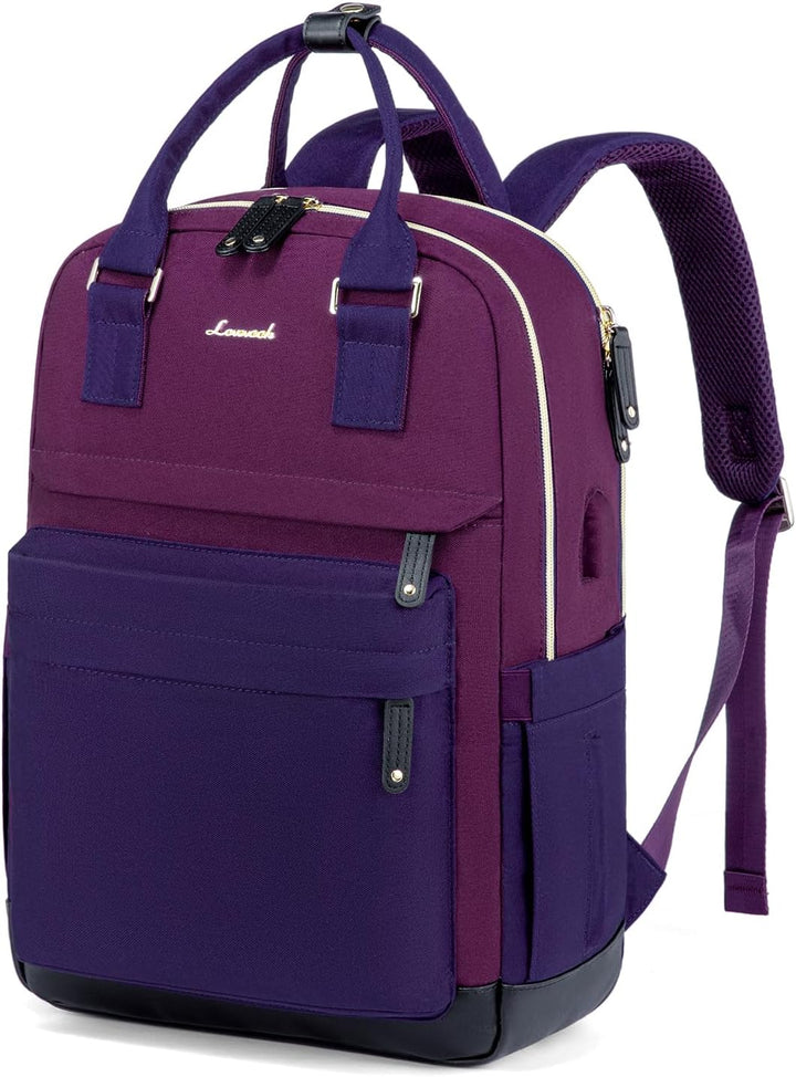 LOVEVOOK - Mochila para laptop de viaje para mujer, bolsa antirrobo...