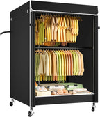 P4C Plus - Perchero enrollable con tapa, estantes de ropa