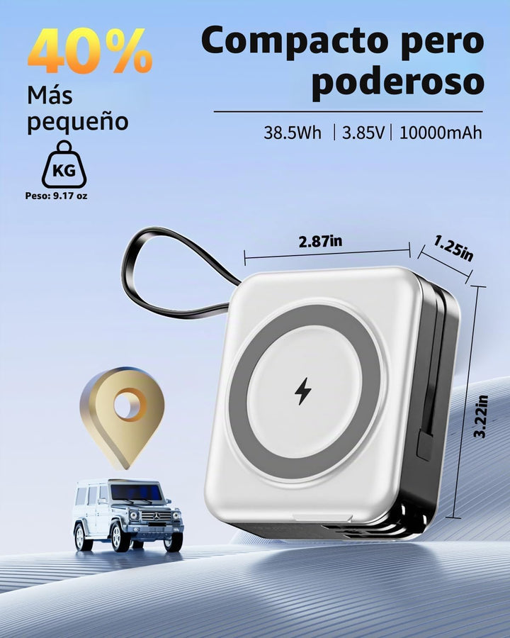 para Magsafe Cargador Portátil con Cables Integrados y Enchufe de P...