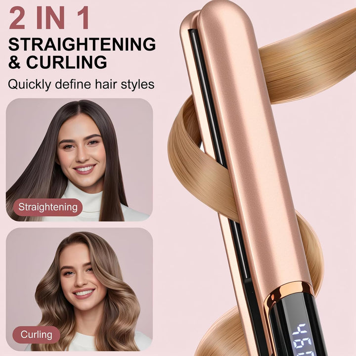 Plancha de pelo con placas flotantes para obtener un cabello más br...