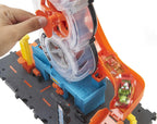 Hot Wheels City Super Twist Tire Shop Set de Juego y Auto de Juguete