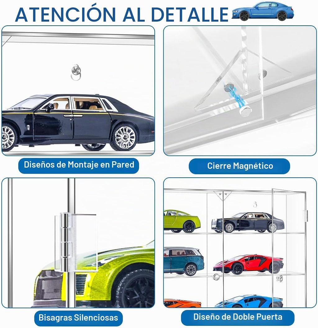 Acrylic Display Case para 1/24 Scale Diecast Storage