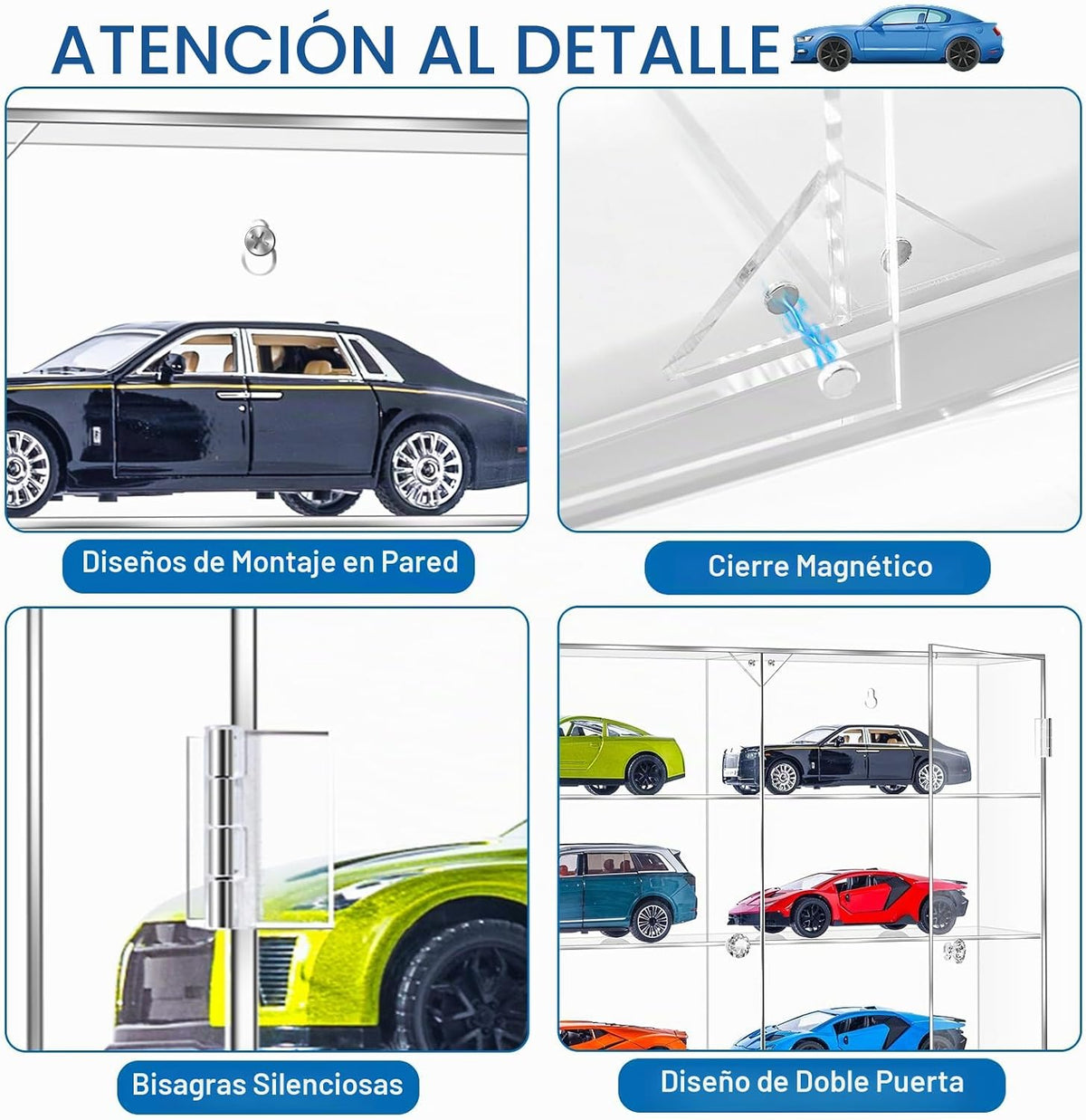Acrylic Display Case para 1/24 Scale Diecast Storage