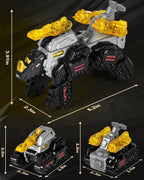 Juguete de automóvil de dinosaurio transformador de colisión, 2 autos magnéticos que se transforman en juguetes de dinosaurio, juguete de robot de dinosaurio para niños, juguetes de regalo