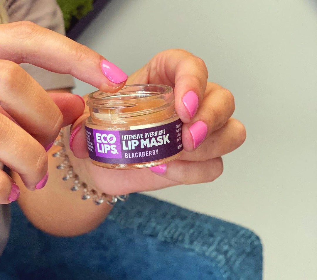 Eco Lips Vanilla Bean Lip Sugar Scrub &amp; Blackberry Intensive Ov...
