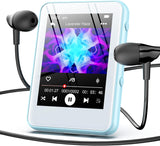 Reproductor MP3 azul claro con Bluetooth 5.3, pantalla táctil de 32...