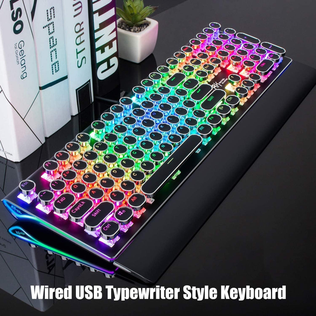 RK ROYAL KLUDGE Teclado de Máquina de Escribir S108, Teclado Mecáni...