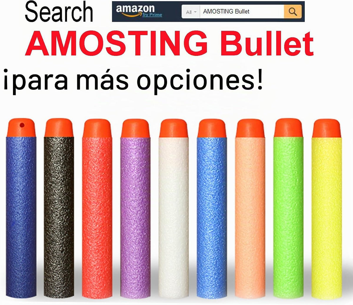 AMOSTING Paquete de munición de dardos de repuesto, 1000 unidades para Nerf N-Strike Elite 2.0 Series DinoSquad, compatible con todos los lanzadores Elite
