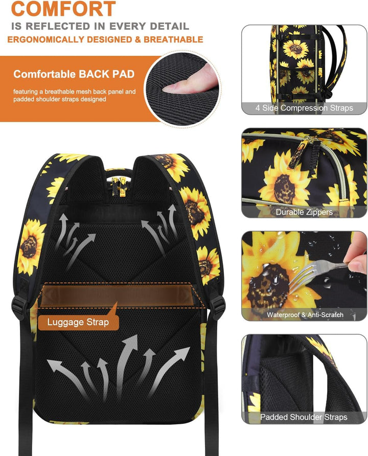 Mochila de viaje Capolo para mujeres y hombres, mochila impermeable...
