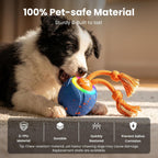 Pelota inteligente para perros, bola rodante automática de 3 modos, juguete para mascotas con cuerda y sonido de ladrido, resistente a las masticaciones