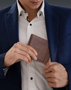 Billetera para hombre con bloqueo Rfid de cuero para hombres
