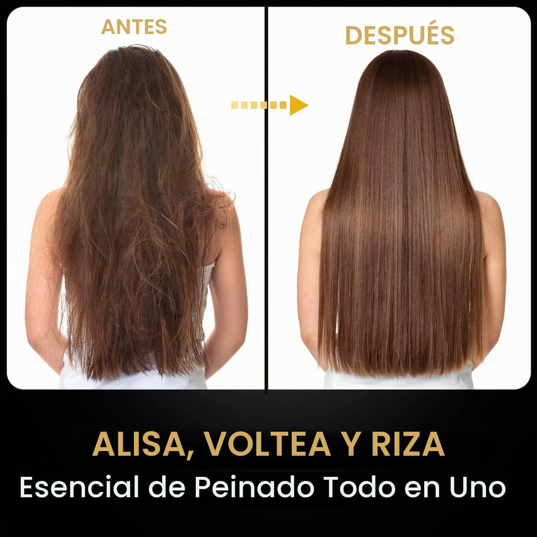 MOEHAIR Plancha de pelo profesional iónica de titanio para alisar,...