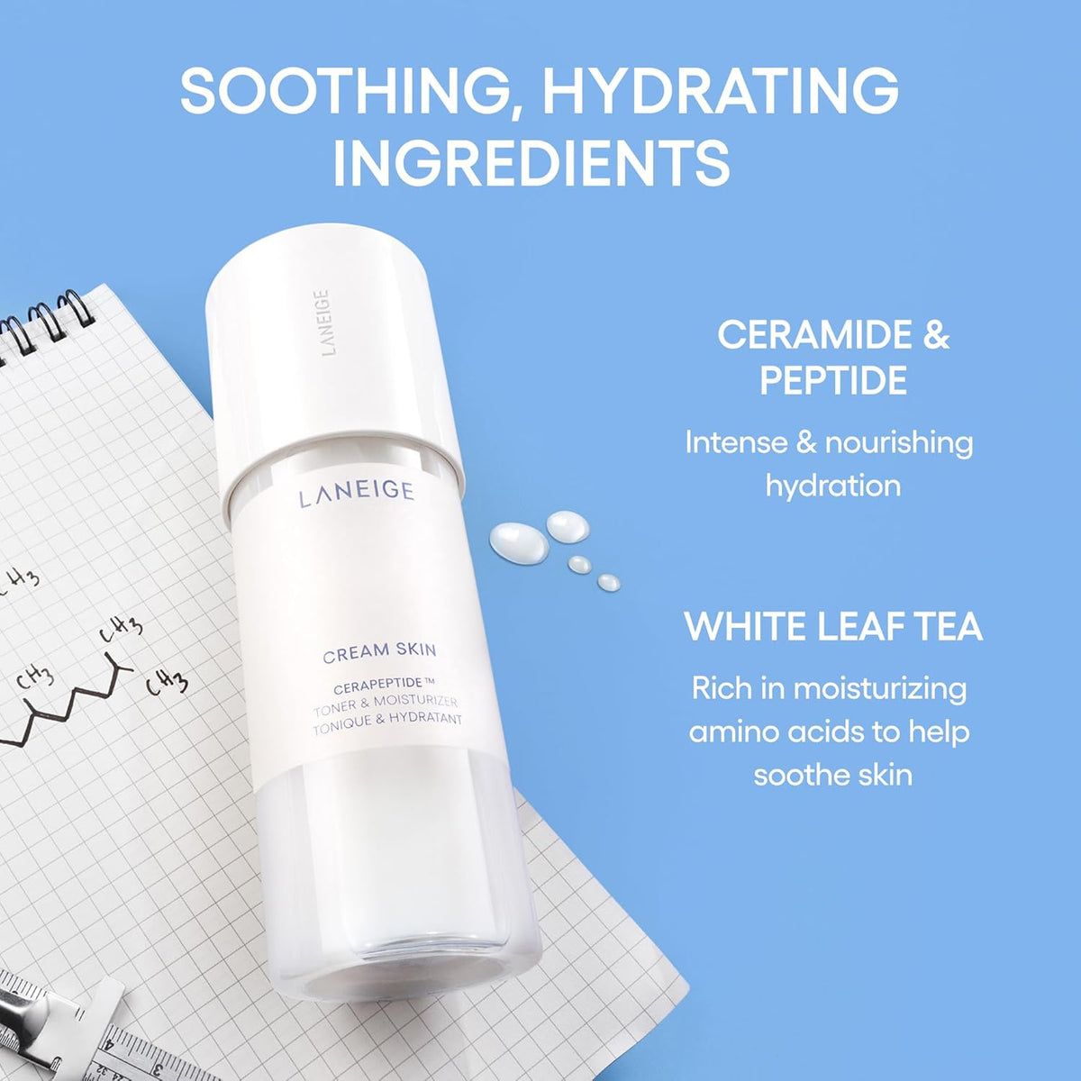 LANEIGE Tónico e hidratante para la piel en crema: Tóner lechoso co...