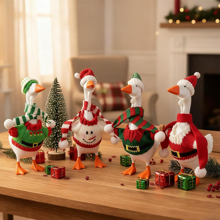 Conjuntos de ganso de 7 pulgadas mini escritorio Navidad