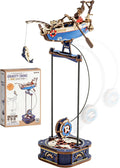 ROKR Rompecabezas de madera 3D para adultos, kit de modelo de pescador oceánico con columpio de gravedad, rompecabezas 3D de 161 piezas para adultos
