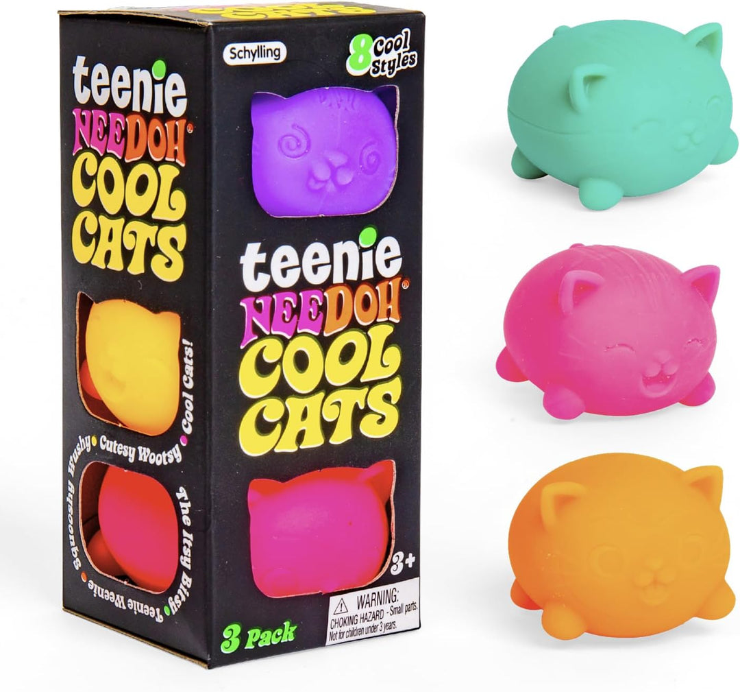 Schylling NeeDoh Teenie Cool Cat - Juguete sensorial para